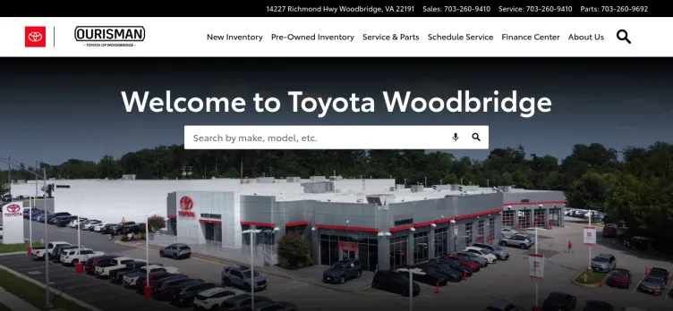 Screenshot Ourisman Toyota of Woodbridge