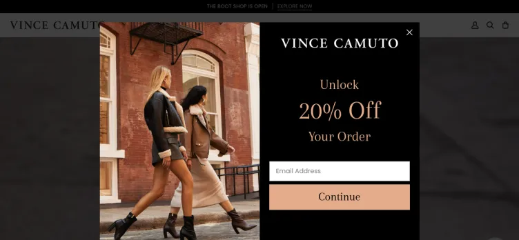 Screenshot Vince Camuto