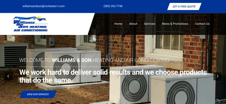 Screenshot Williams & Son Heating Contractors