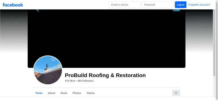 Screenshot ProBuild Roofing & Restoration