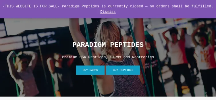 Screenshot Paradigm Peptides