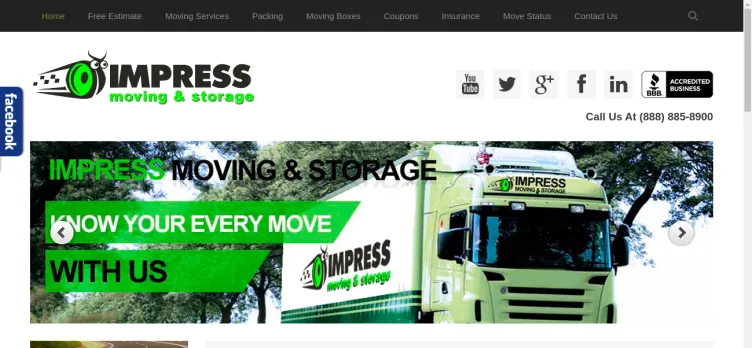 Screenshot Impress Moving & Storage