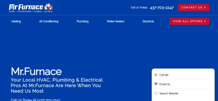 Screenshot Mr Furnace Heating & Air Conditioning