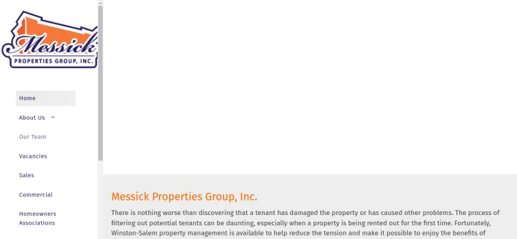 Screenshot Messick Properties Group