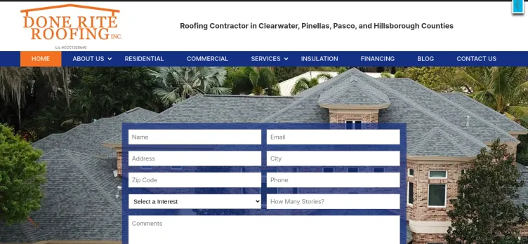 Screenshot Done Rite Roofing