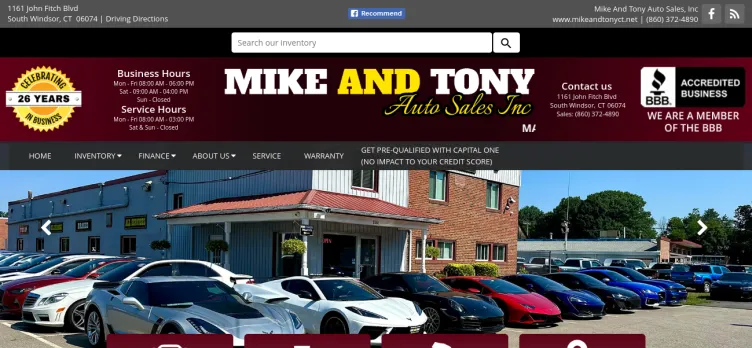 Screenshot Mike and Tony Auto Sales