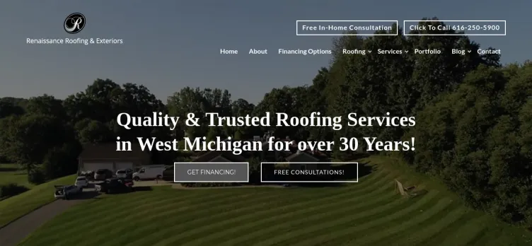 Screenshot Renaissance Roofing & Exteriors