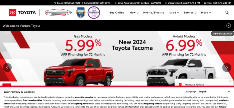 Screenshot Ventura Toyota