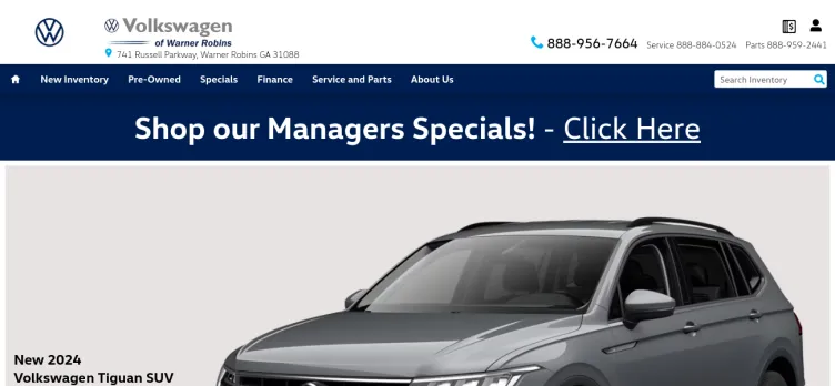 Screenshot Volkswagen Of Warner Robins