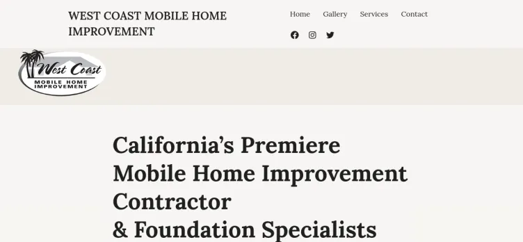 Screenshot West Coast Mobile Home Improvement