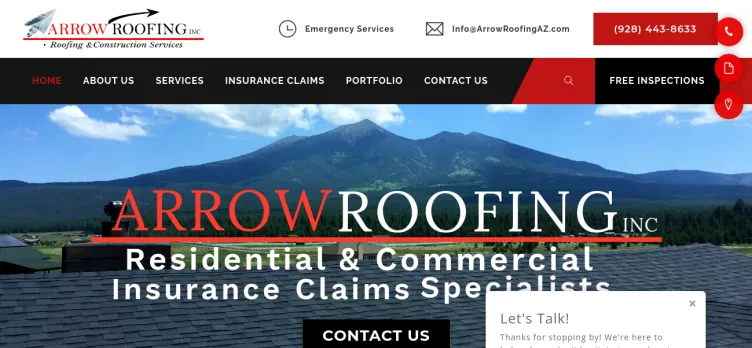 Screenshot Arrow Roofing