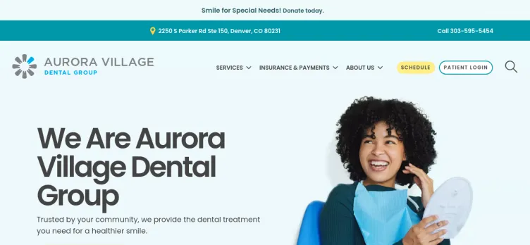 Screenshot Aurora Village Dental Group