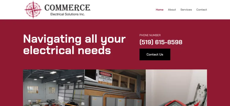 Screenshot Commerce Electrical Solutions