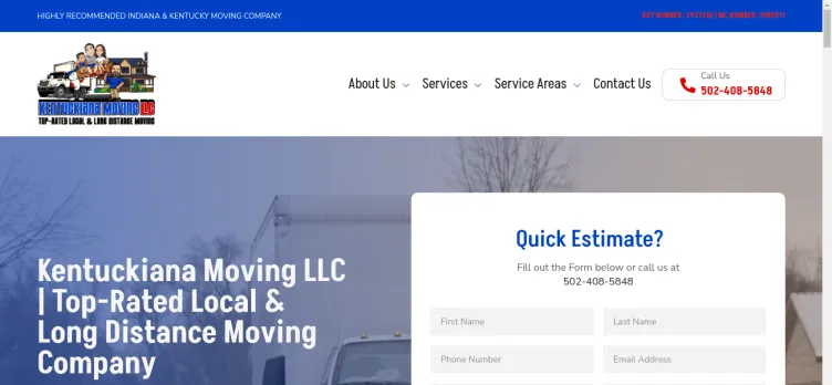 Screenshot Kentuckiana Moving Company