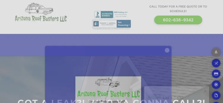 Screenshot Arizona Roof Busters