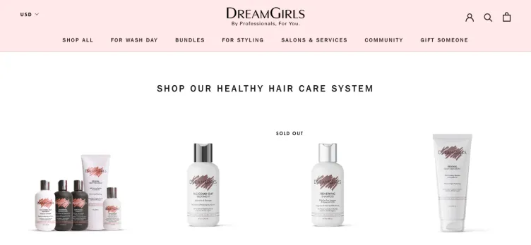 Screenshot Dream Girls Hair Import & Salon