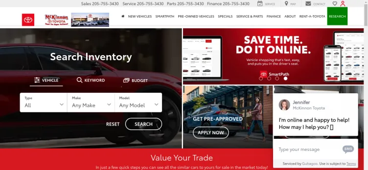 Screenshot McKinnon Toyota & Nissan