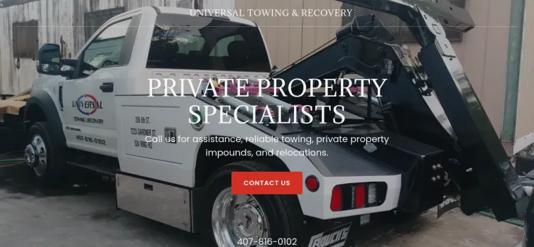 Screenshot Universal Towing & Recovery