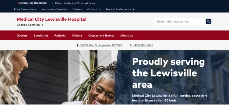 Screenshot Medical City Lewisville