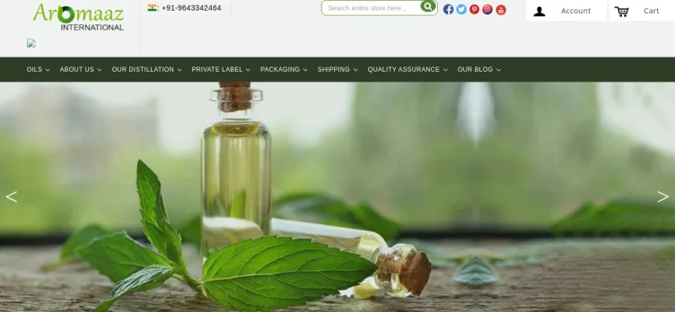 Screenshot Aromaaz International