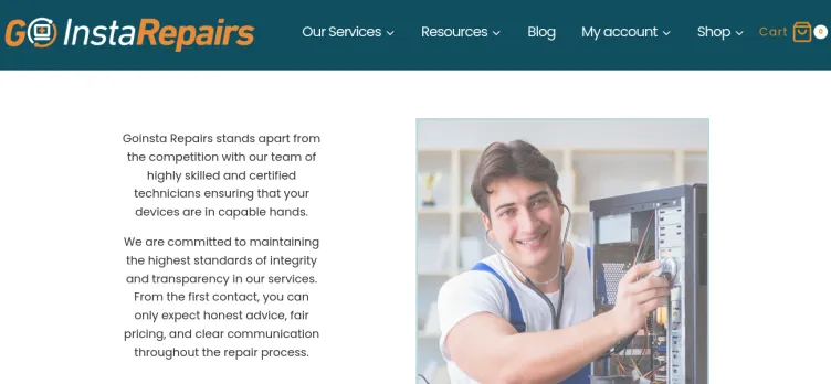 Screenshot GoInsta Repairs