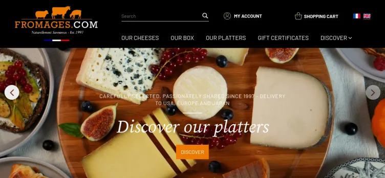 Screenshot Fromages.com