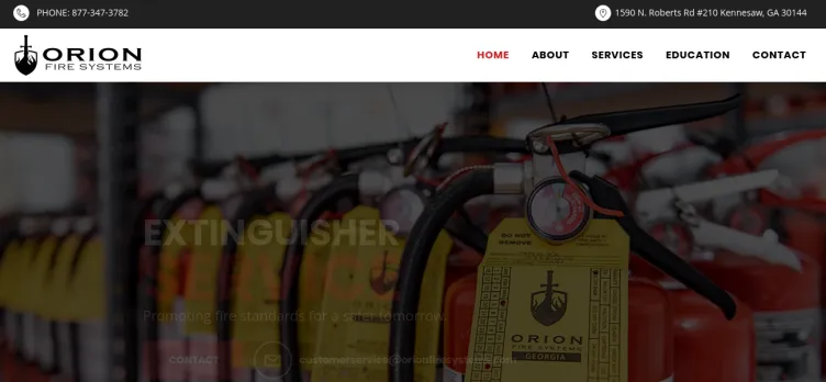 Screenshot Orion Fire Systems