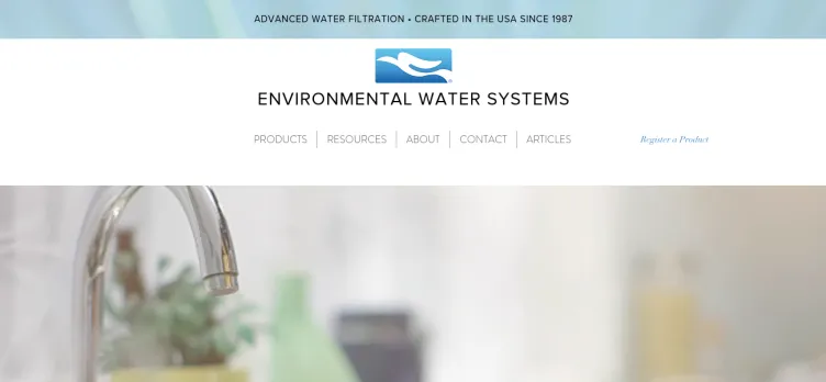 Screenshot Environmental Water Systems