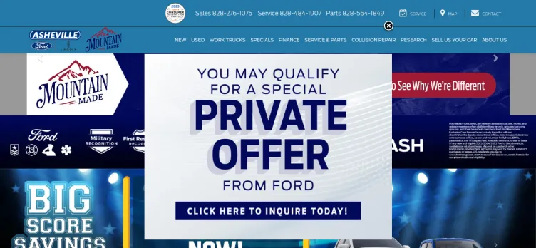 Screenshot Asheville Ford Lincoln