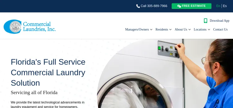 Screenshot Commercial Laundries