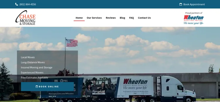 Screenshot Chase Moving & Storage