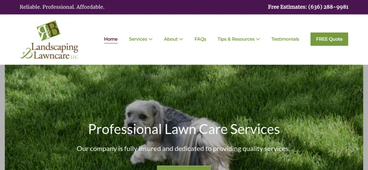 Screenshot R & B Landscaping & Lawn Care