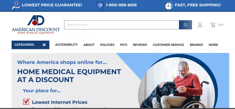 Screenshot American Discount Home Medical Equipment