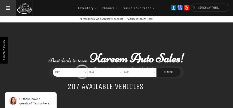 Screenshot Kareem Auto Sales