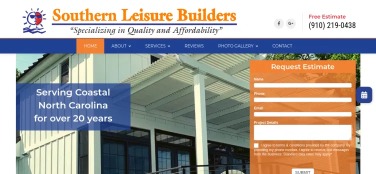 Screenshot Southern Leisure Builders