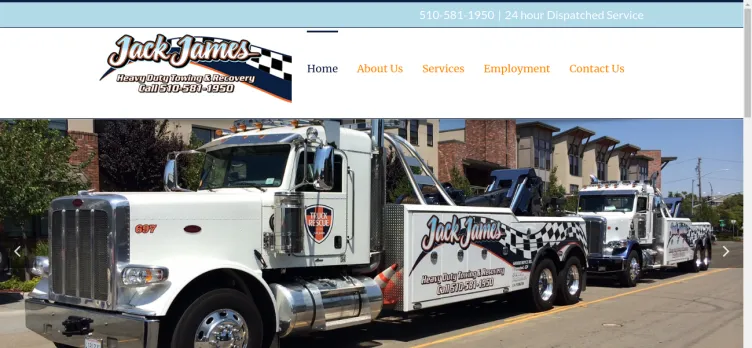 Screenshot Jack James Towing Service