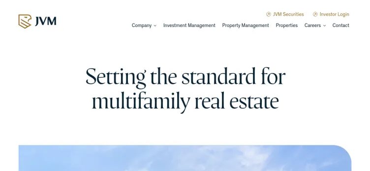 Screenshot JVM Realty Corporation