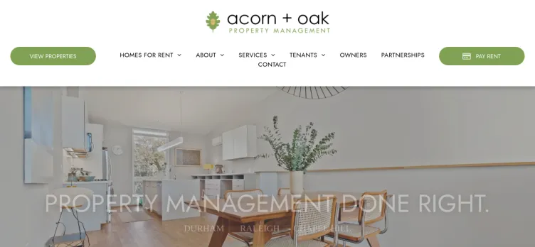 Screenshot Acorn + Oak Property Management