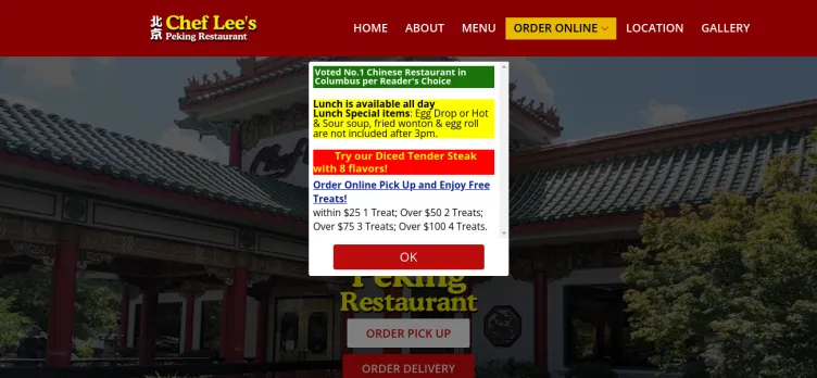 Screenshot Chef Lee's Peking Restaurant