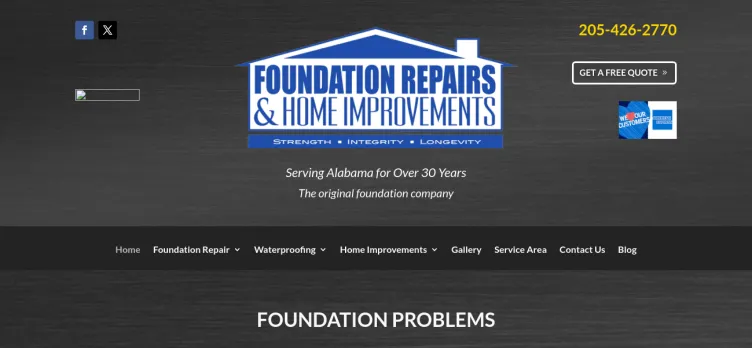 Screenshot Foundation Repairs & Home Improvements