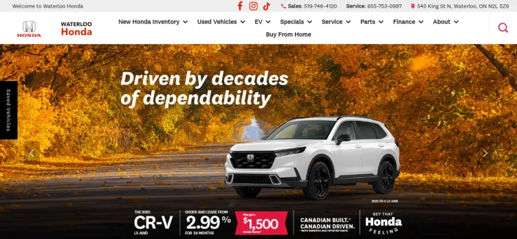 Screenshot Waterloo Honda