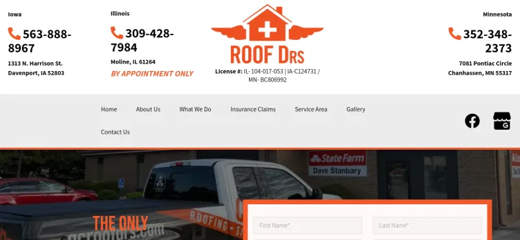 Screenshot QC Roof Doctors