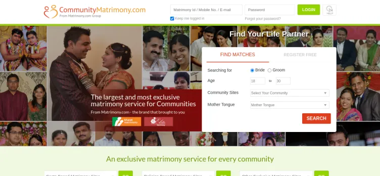 Screenshot Communitymatrimony