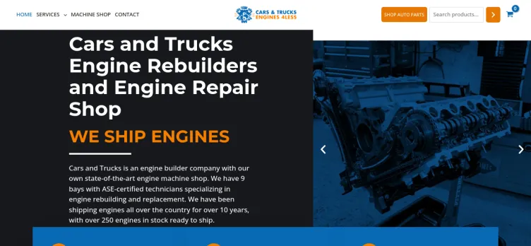 Screenshot Cars & Trucks Engines 4Less