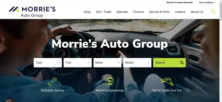 Screenshot Morrie's Automotive Group