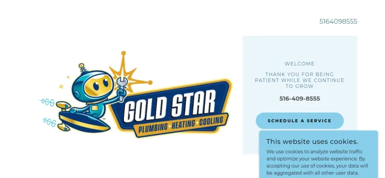 Screenshot Gold Star Plumbing