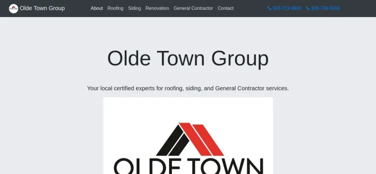 Screenshot Olde Town Roofing