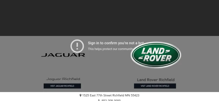 Screenshot Jaguar Land Rover Richfield