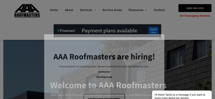 Screenshot AAA Roofmasters