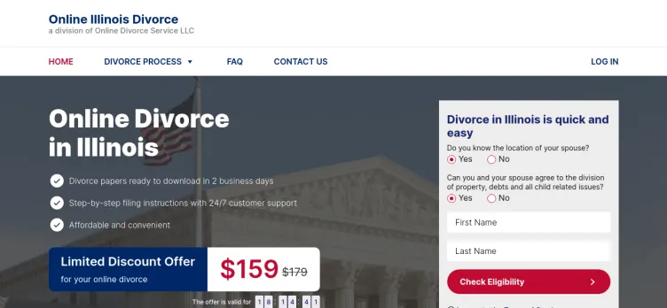 Screenshot Online Illinois Divorce Assistance Service